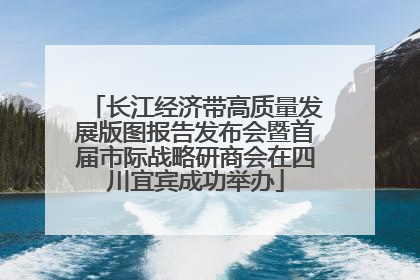 长江经济带高质量发展版图报告发布会暨首届市际战略研商会在四川宜宾成功举办