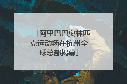 阿里巴巴奥林匹克运动场在杭州全球总部揭幕