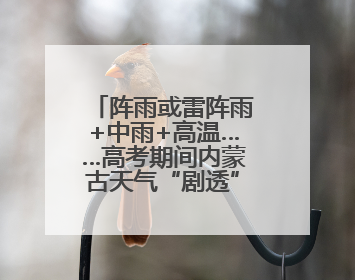 阵雨或雷阵雨+中雨+高温……高考期间内蒙古天气“剧透”：东部多雨，西部晴晒！局地有短时强降水