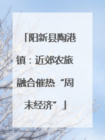 阳新县陶港镇：近郊农旅融合催热“周末经济”