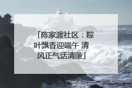 陈家渡社区：粽叶飘香迎端午 清风正气话清廉