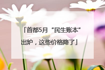 首都5月“民生账本”出炉，这些价格降了