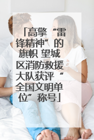 高擎“雷锋精神”的旗帜 望城区消防救援大队获评“全国文明单位”称号