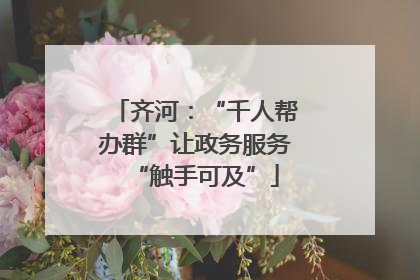 齐河：“千人帮办群”让政务服务“触手可及”