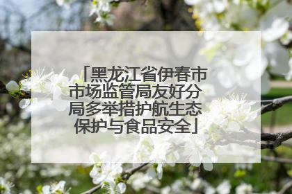 黑龙江省伊春市市场监管局友好分局多举措护航生态保护与食品安全