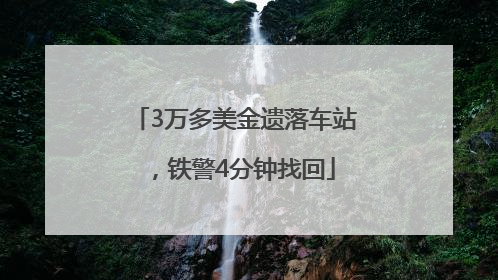 3万多美金遗落车站，铁警4分钟找回