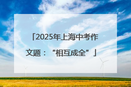 2025年上海中考作文题：“相互成全”