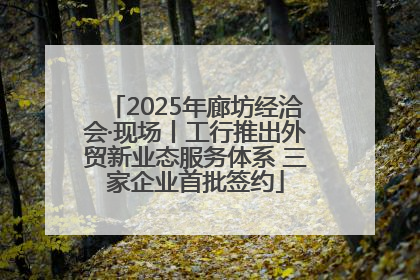 2025年廊坊经洽会·现场丨工行推出外贸新业态服务体系 三家企业首批签约