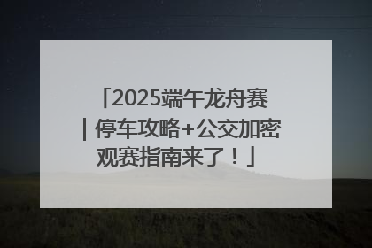 2025端午龙舟赛｜停车攻略+公交加密 观赛指南来了！