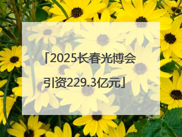 2025长春光博会引资229.3亿元
