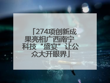 274项创新成果亮相广西南宁 科技“盛宴”让公众大开眼界