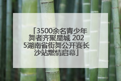 3500余名青少年舞者齐聚星城 2025湖南省街舞公开赛长沙站燃情启幕