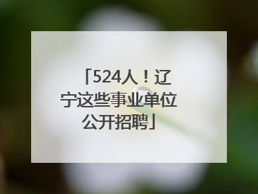 524人！辽宁这些事业单位公开招聘