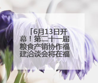 6月13日开幕！第二十一届粮食产销协作福建洽谈会将在福州举办