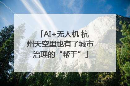 AI+无人机 杭州天空里也有了城市治理的“帮手”